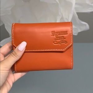 NWOT Small Orange Leather Wallet (Unisex)